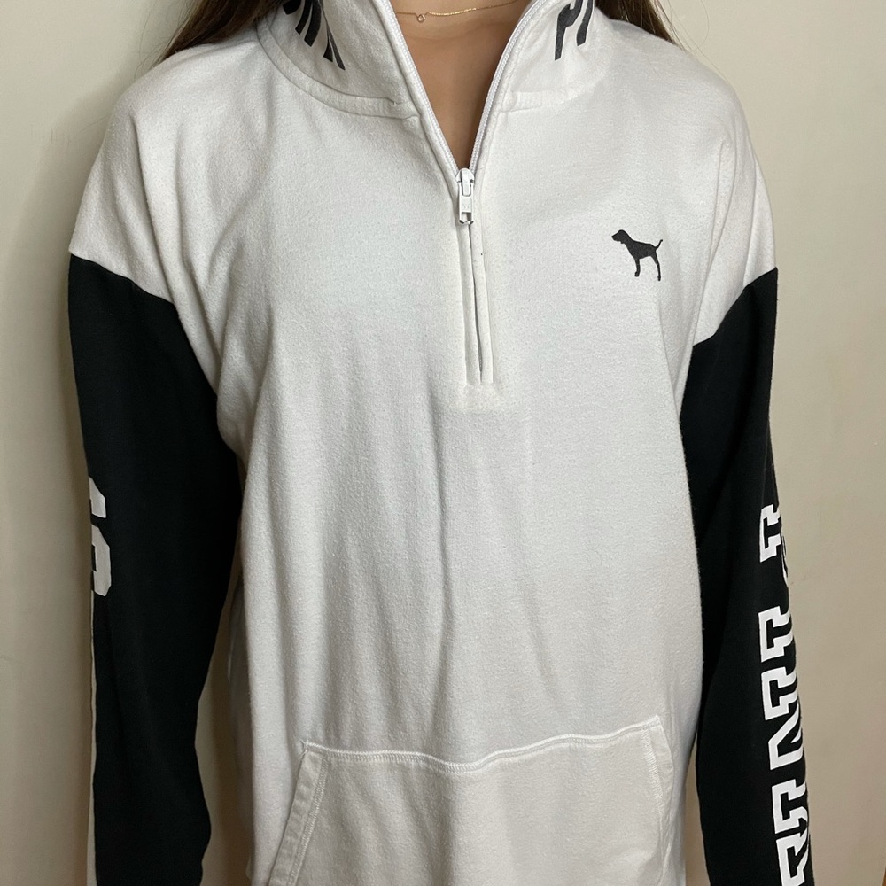 Cute VS pink half zip up sweatshirt